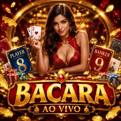 Mesa de bacará ao vivo com cartas do jogador e do banqueiro
